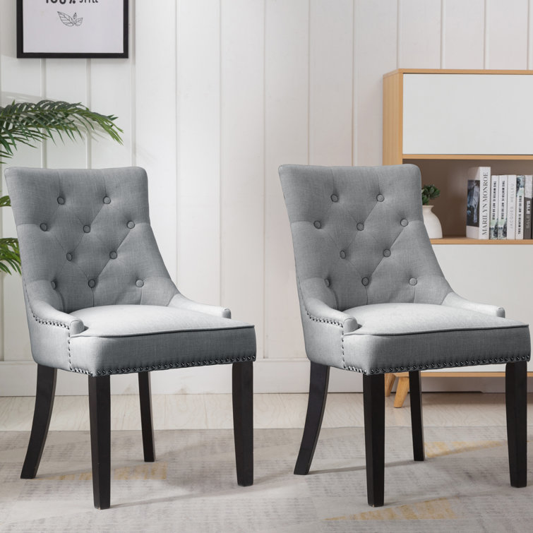 Alcott Hill® Charlack Tufted Linen Parsons Chair & Reviews Wayfair Canada